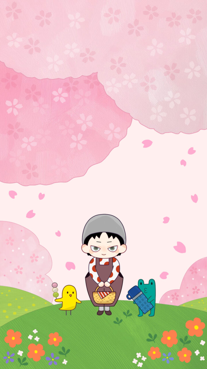 オリジナルイラスト「花見」