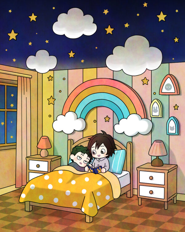 オリジナルイラスト「おやすみの時間」榎本はいほ