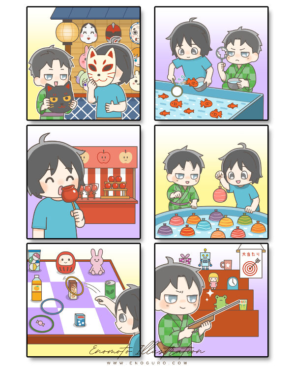 コスミック出版イラスト/夏祭り/榎本はいほ