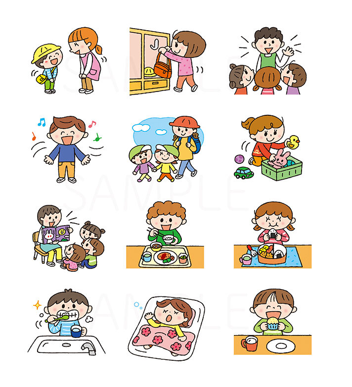 ナツメ社「かわいい素材いっぱい！すぐに使える保育のイラストデータ集」