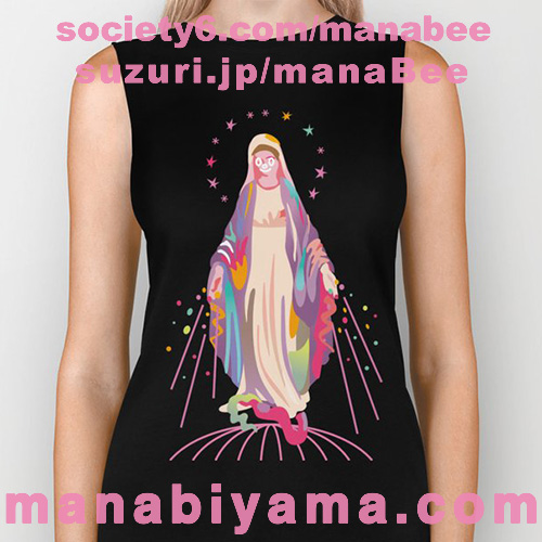「聖母マリア像」デザインをオンデマンド通販サイトにアップしました
