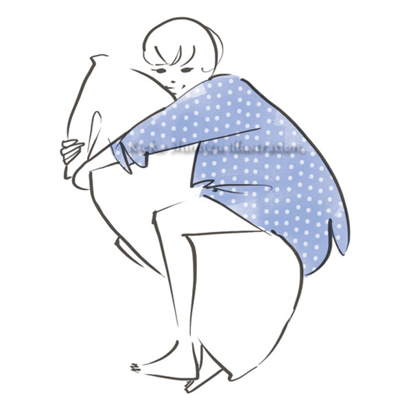 オリジナルイラスト「眠い」