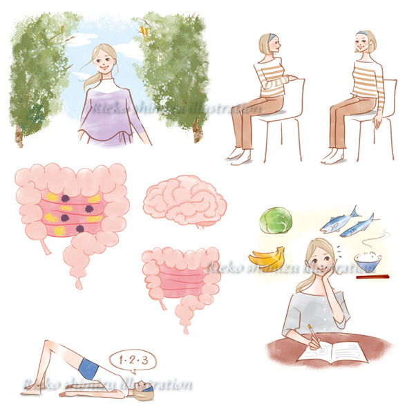 大人のおしゃれ手帖--エクササイズ、医療系イラスト