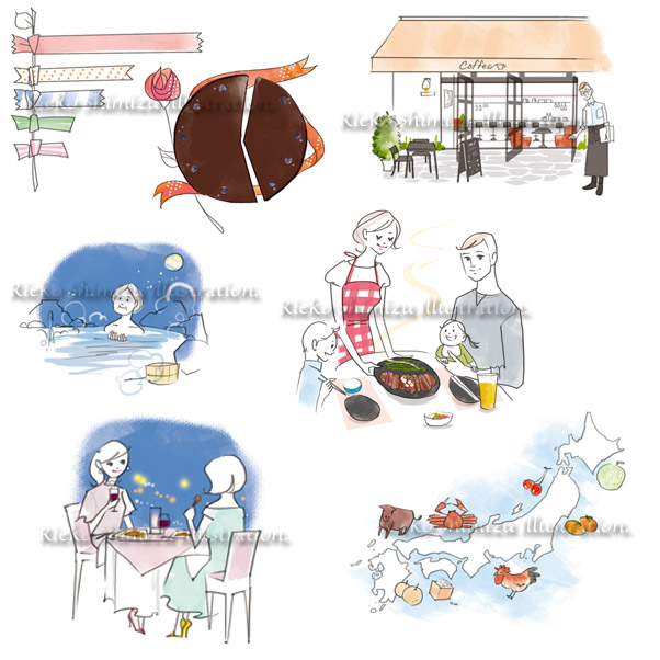 ゼクシィweb&アプリ記事内カットイラスト