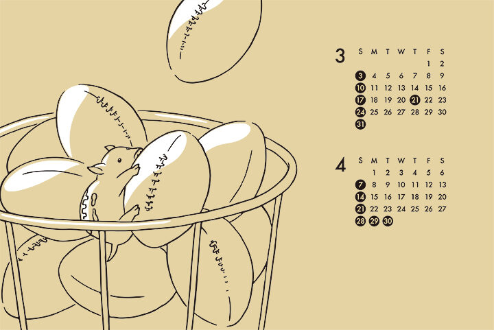 smithsカレンダー2019 3-4月