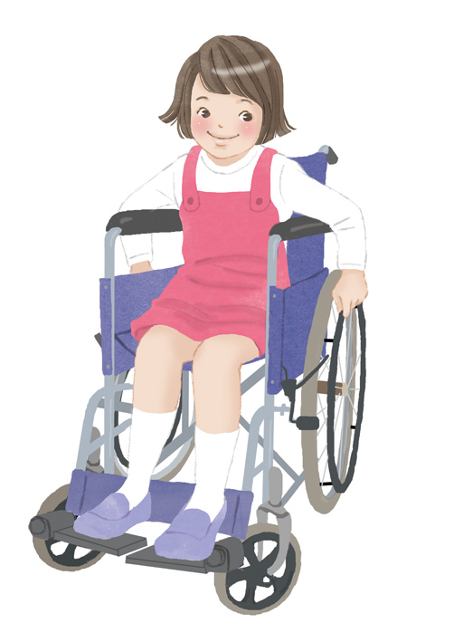 車椅子の少女
