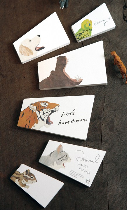 Stationery, animal voice memo