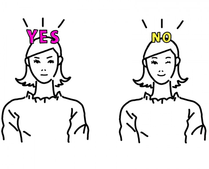 Yes,Noと女性