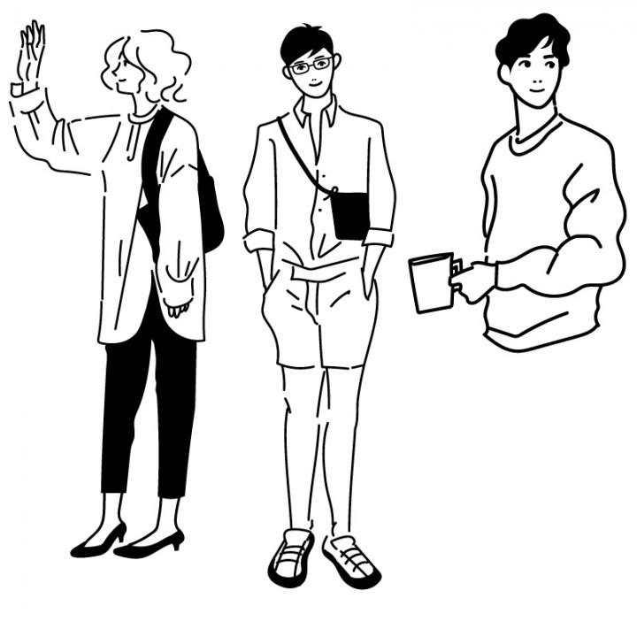 ファッション線画