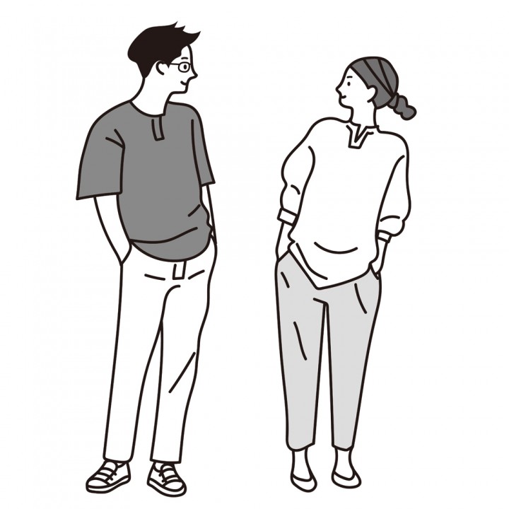 男女の線画