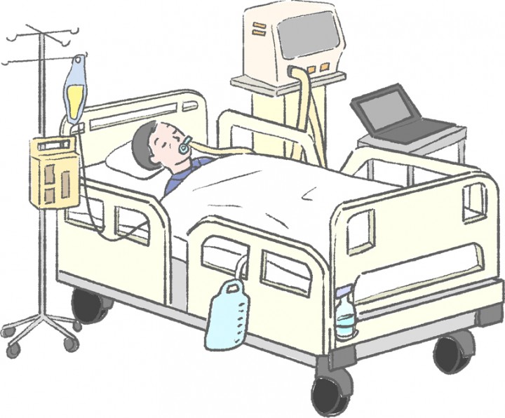 集中治療室のイラスト