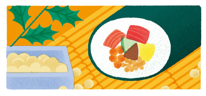 節分の恵方巻と柊鰯