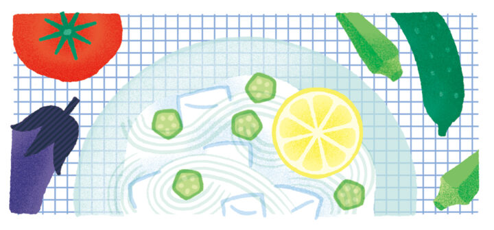 そうめんと夏野菜