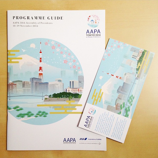 冊子表紙・カード『AAPA TOKYO 2014』（ANA）