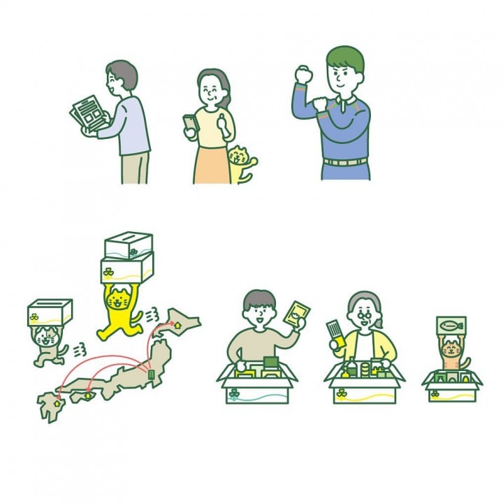 宅配のイラスト