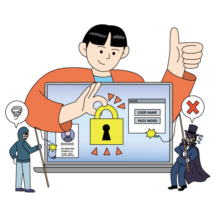 「Macユーザのためのネット詐欺対策イラスト」