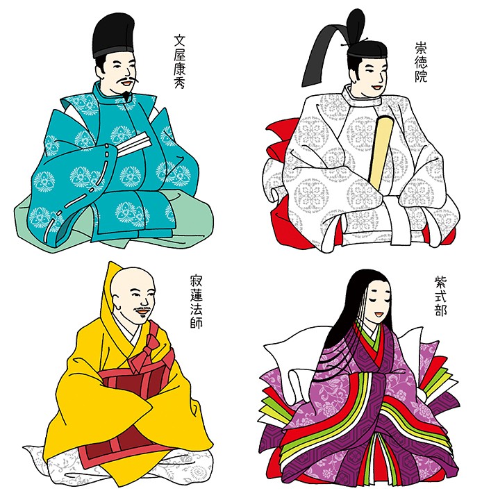 百人一首に登場する歌人/人物のイラスト