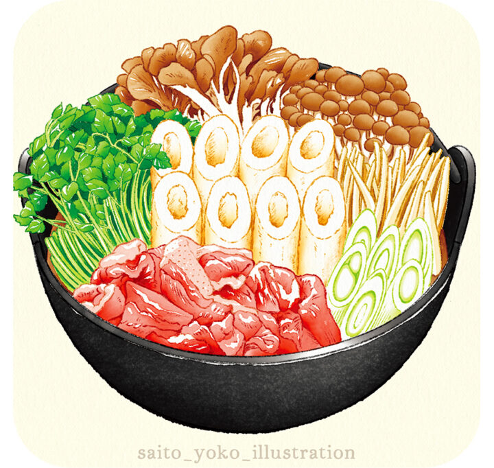 パンフレット・郷土料理のイラスト-1