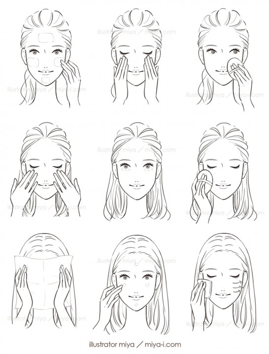 POLA様公式web「B.Aベースメイク方法」イラスト