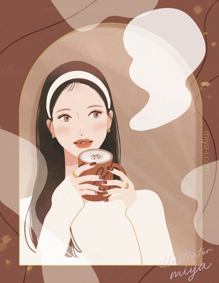 オリジナルイラスト「Coffee & Milk」