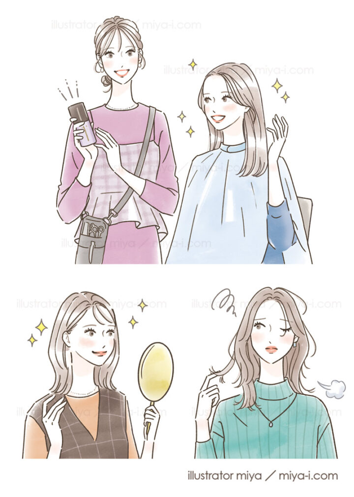 アリミノ様「COREME NEWS vol.6」リーフレットイラスト／25AWキャンペーン同梱カードイラスト