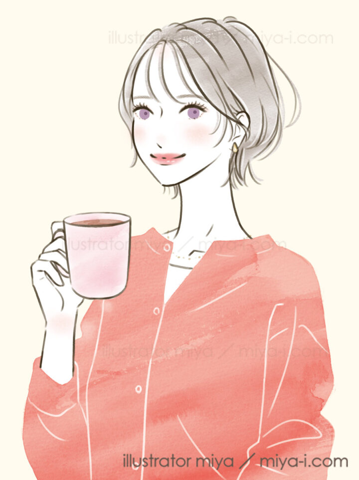 イラストレーターmiya／女性イラスト・おしゃれ・可愛い・ライフスタイル