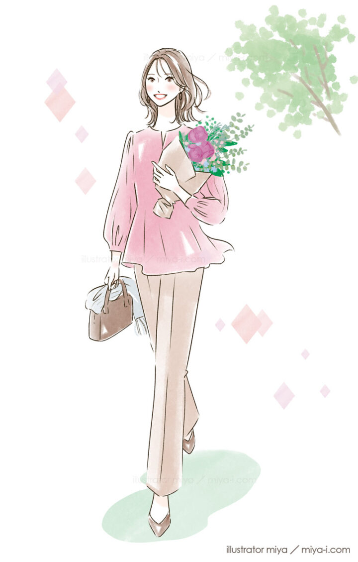 ジャパンローヤルゼリー様会報誌「RIN 5・6月号」スマート・エイジングイラスト