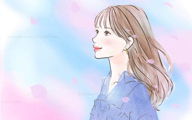 春のオリジナルイラスト