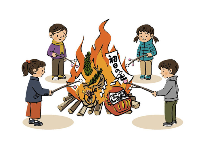 理論社『季節のことば　冬』／挿絵