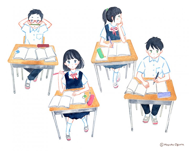 中学生のイラスト