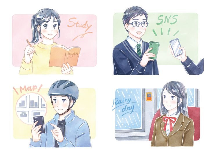 高校生のイラスト