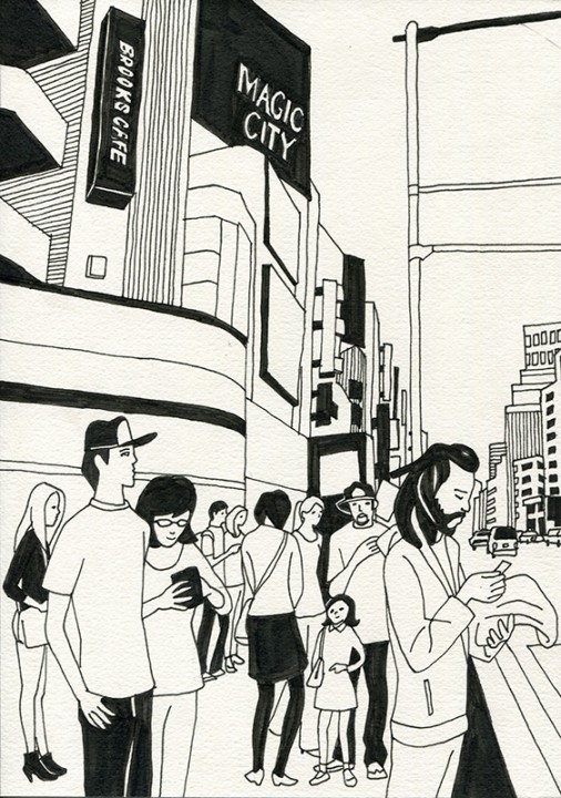 2016年個展出品作品イラストレーション