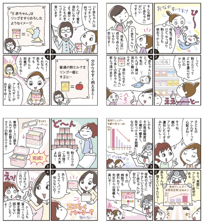 森永乳業「Ｅ赤ちゃんマガジン」マンガ