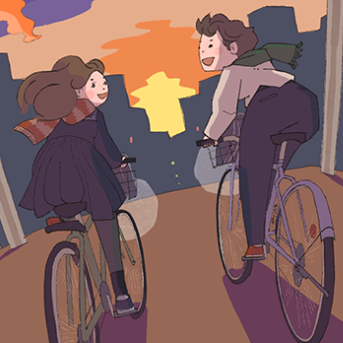 秋の自転車通学2024