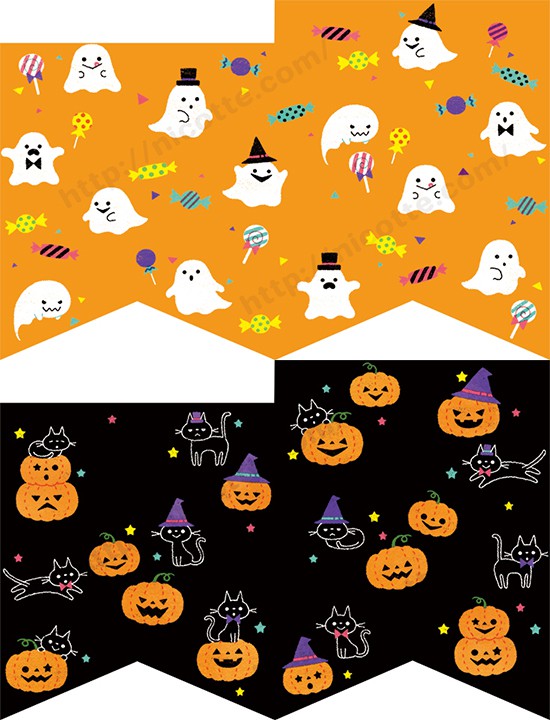 ハロウィンガーランドバッグ用イラスト