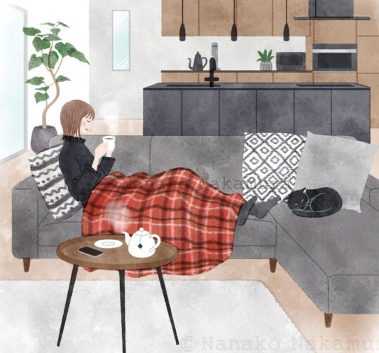 LIXIL『暮らしの通信』冬号　イラスト