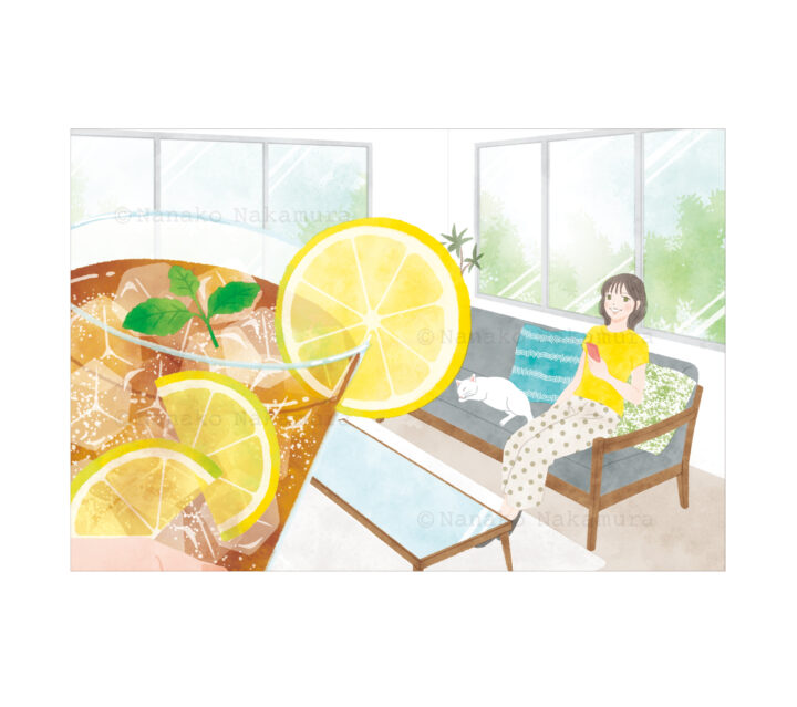 LIXIL『暑中見舞』イラスト