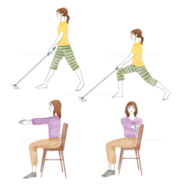 『健やかファミリー』カレンダーイラスト