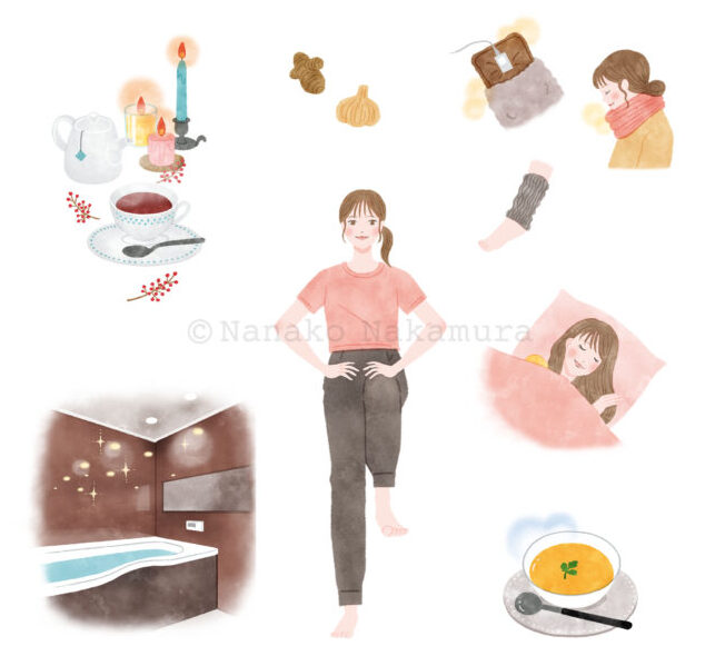 LIXIL 『暮らしの通信』冬号　イラスト