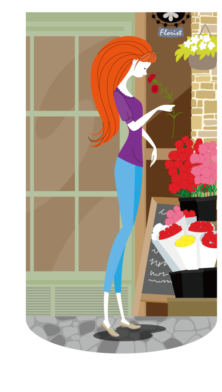 フローリスト前の午後のひととき