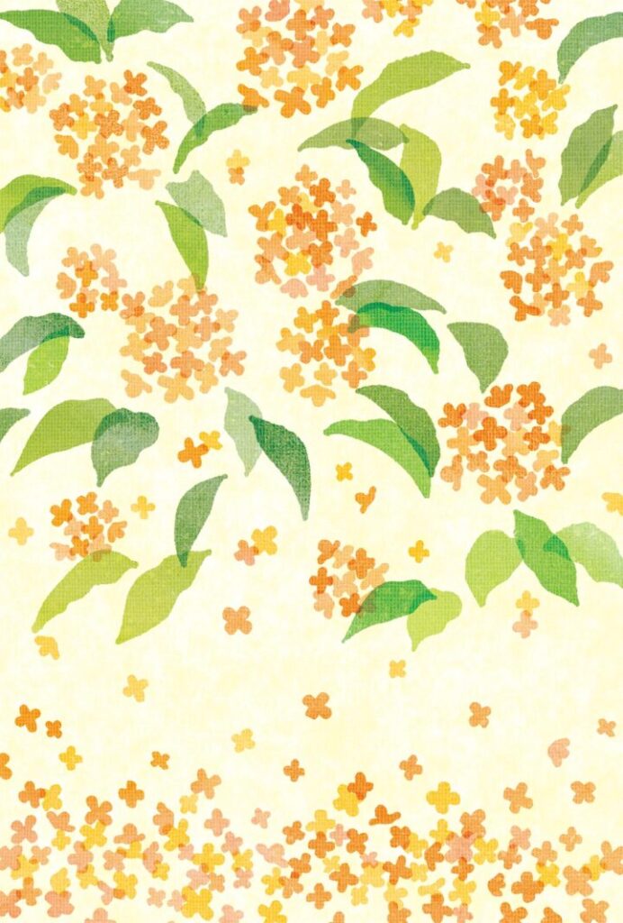 オリジナルイラストレーション「金木犀」