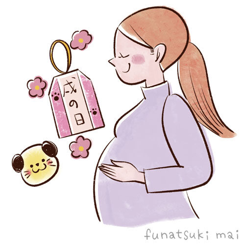 Happy-Note Forマタニティ 2025 vol.29「妊婦さんとベビーのための妊娠初期～産後の下着選び」カットイラスト