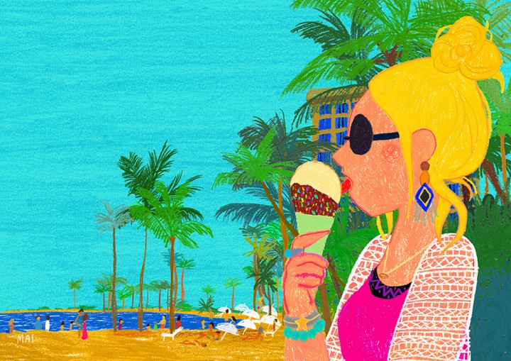 バカンス 女の休暇展「Ice cream on the beach」