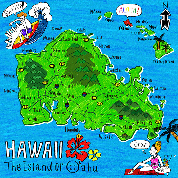 バカンス 女の休暇展 「The Island of Oahu」