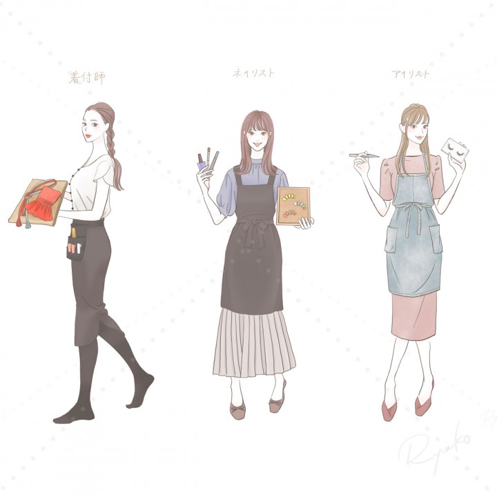 アイム湘南美容専門学校パンフレット挿絵