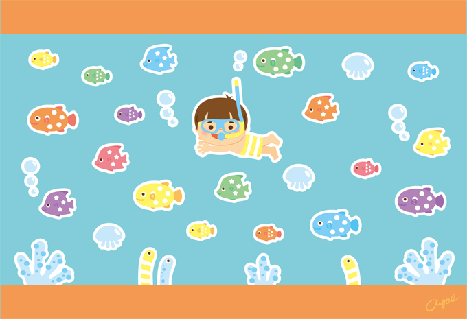 カラフルなお魚と