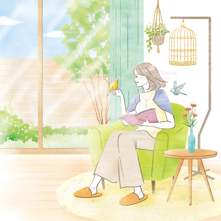 三省製薬様 デルメッド通信の表紙イラスト　2026年初夏号