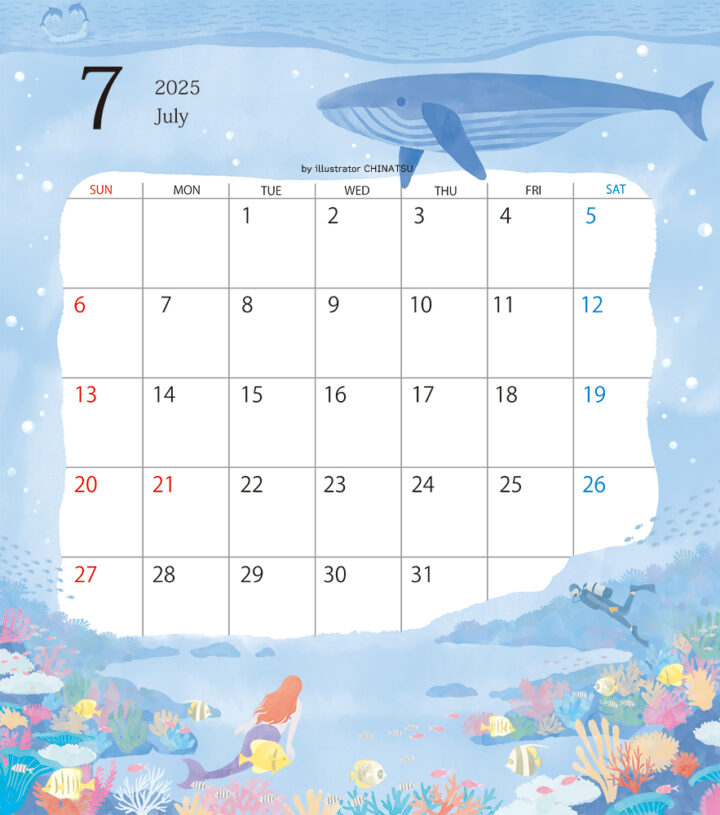 オリジナルカレンダー7月〜9月