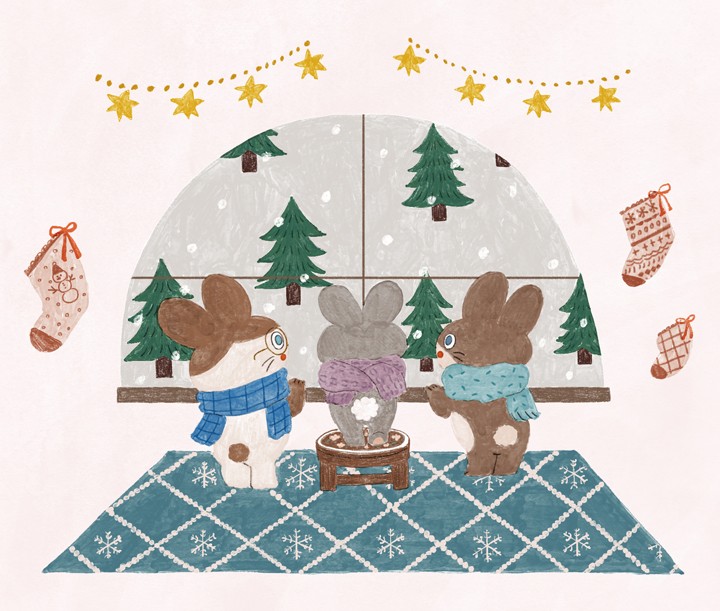 雪がふってきた