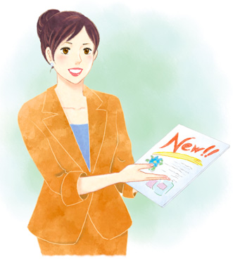 案内をする女性